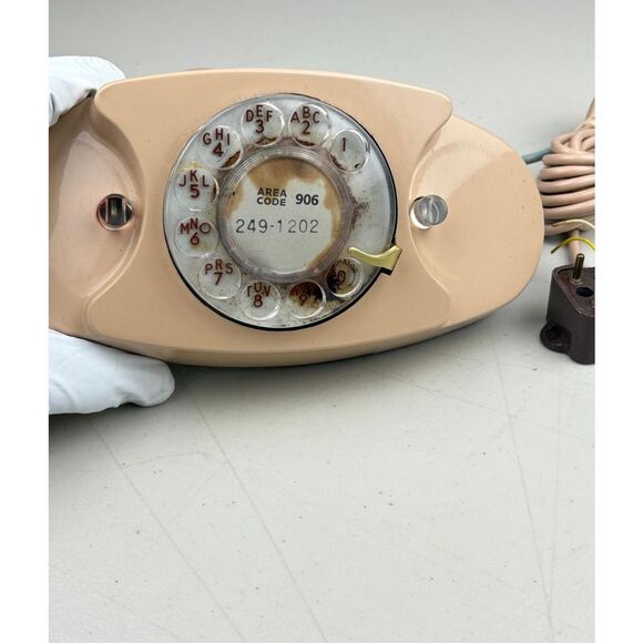 Vintage 1965 Western Electric Beige Princess G3 Handset Rotary Dial Telephone CI - Picture 8 of 13
